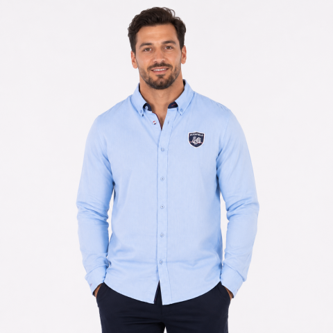 Chemise à manches longues Ruckfield French Rugby Club bleu clair 