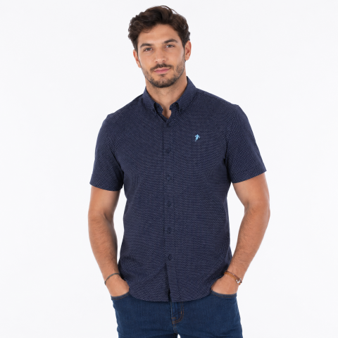 Chemisette bleu marine no-iron Ruckfield Ligne City