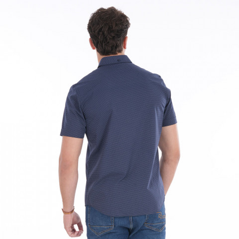 Chemisette bleu marine no-iron Ruckfield Ligne City