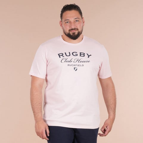 T-shirt à manches courtes Members Club House Rugby rose