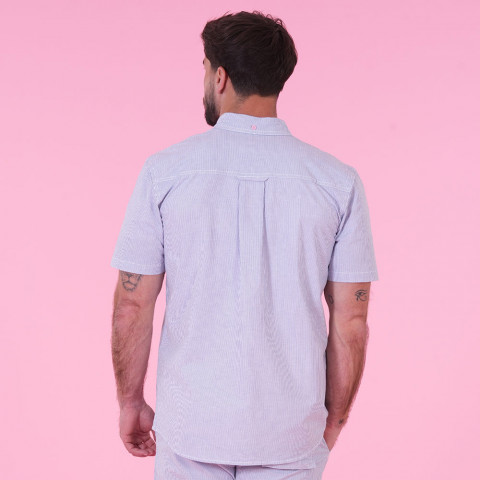 Chemisette à rayures bleues et blanches Ruckfield Le Club