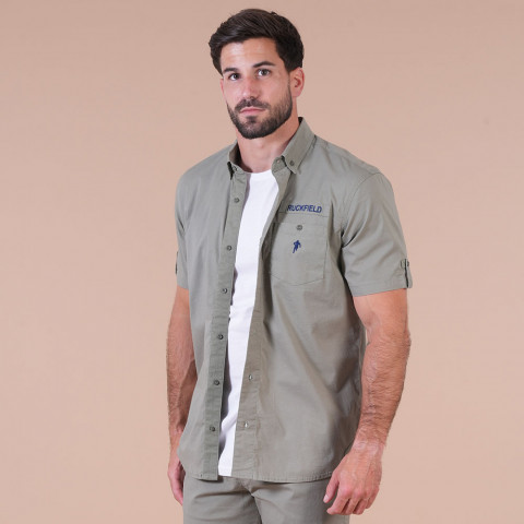 Chemise Ruckfield à manches courtes kaki Flowers of Rugby
