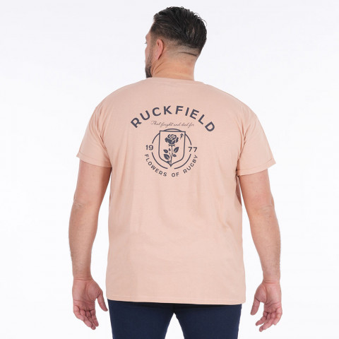 T-shirt oversize à manches courtes Ruckfield Flowers of Rugby abricot