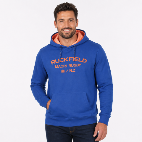 Sweat à capuche Ruckfield Maori Rugby bleu foncé