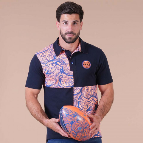 Polo MC Homme Ruckfield Maori Rugby - Grande taille S à 5XL