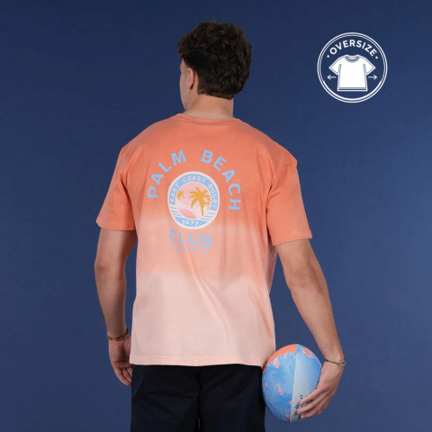 T-shirt oversize Ruckfield Palm Beach saumon