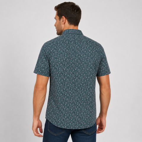 Chemisette Ruckfield homme bleu marine – Voile de coton du S au 5XL