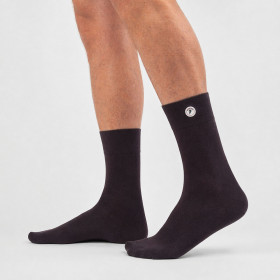 Chaussettes unies Ruckfield marron foncé