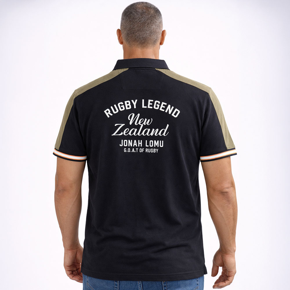 Polo Ruckfield grandes tailles noir