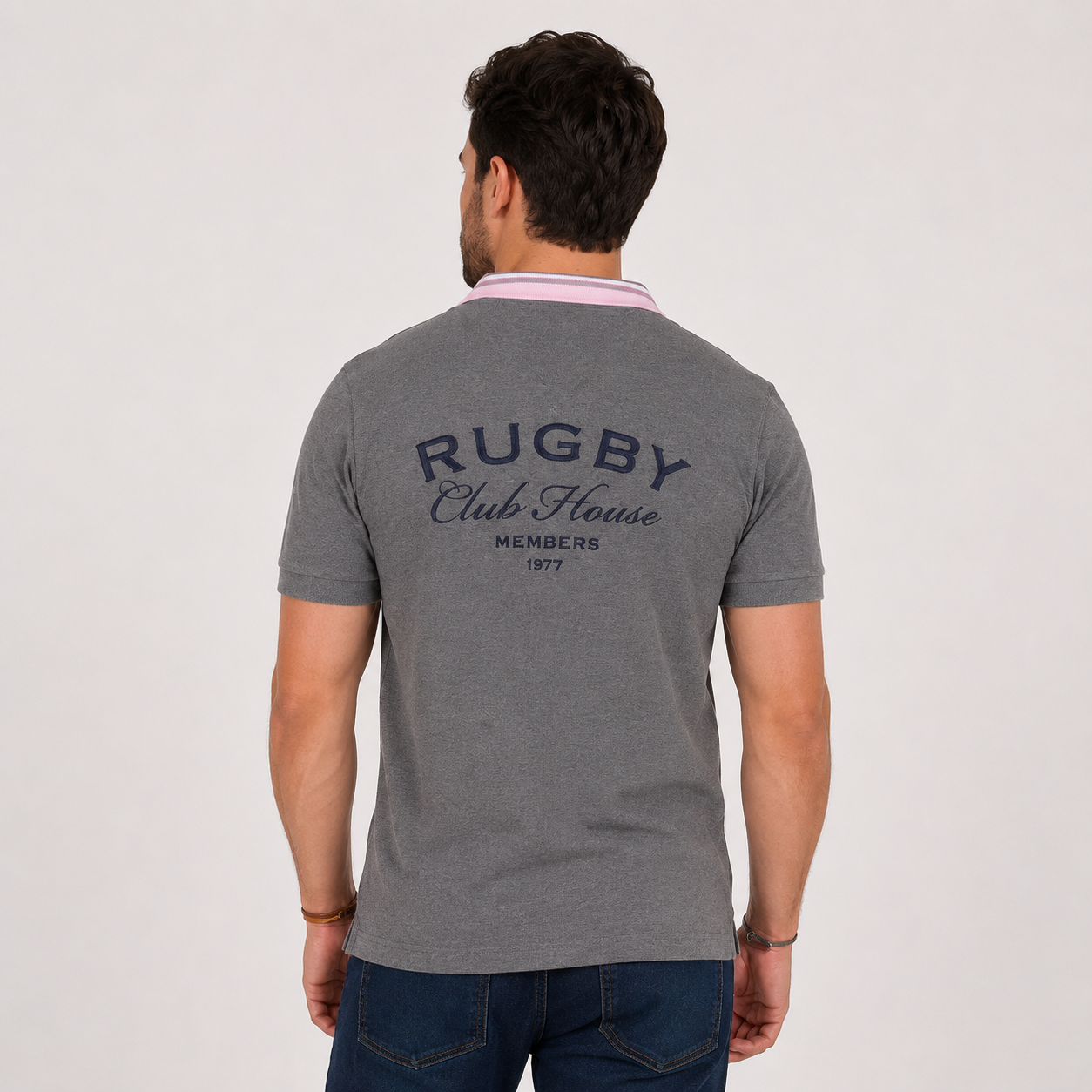 polo Ruckfield grande taille gris clair
