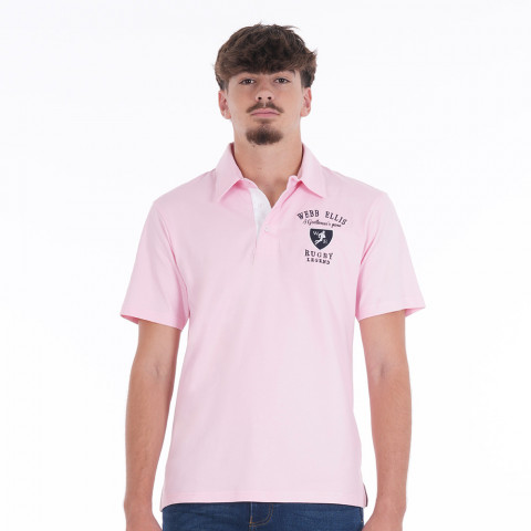 Polo Webb Ellis Rugby Legend rose – Grande taille S à 4XL