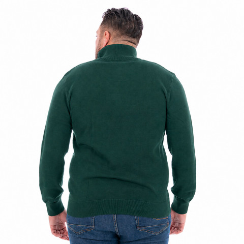 Pull demi-zip Ruckfield essentiel vert forêt - GOTS