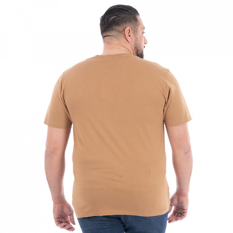 T-shirt beige foncé à manches courtes Ruckfield French Rugby Club - GOTS