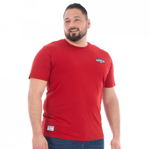 T-shirt rouge foncé Ruckfield French Rugby Club - GOTS