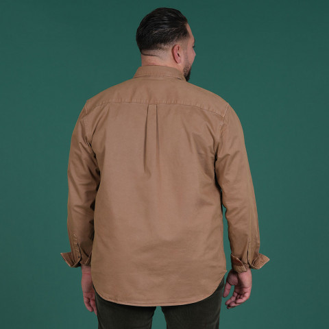 Surchemise beige foncé Autumn Rugby Camp - GOTS