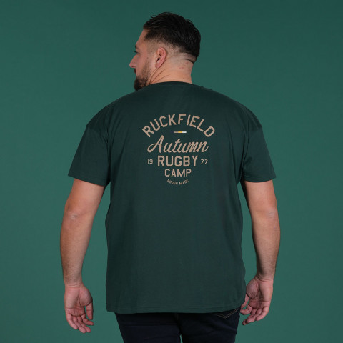 T-shirt vert forêt Ruckfield Autumn Rugby Camp - GOTS