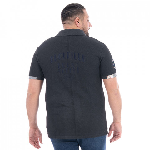 Polo anthracite à manches courtes Ruckfield Selected Rugby