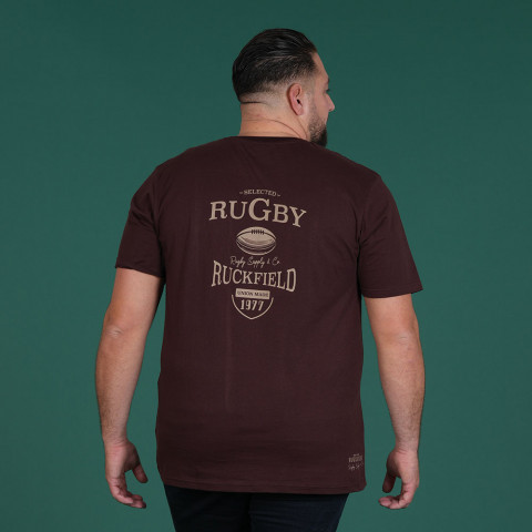 T-shirt bordeaux Ruckfield Selected Rugby - GOTS