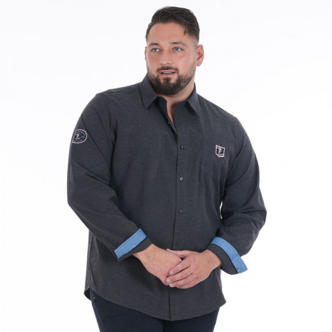 Chemise gris foncé à manches longues Ruckfield Le Club