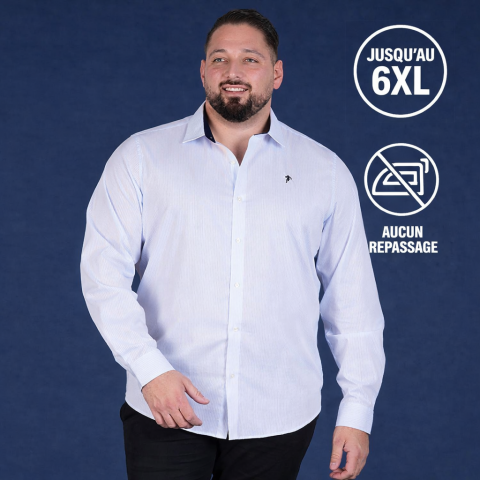 Chemise blanche no-iron à manches longues Ruckfield Le Club 