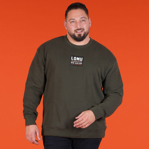 Sweat col rond Jonah Lomu by Ruckfield kaki - GOTS