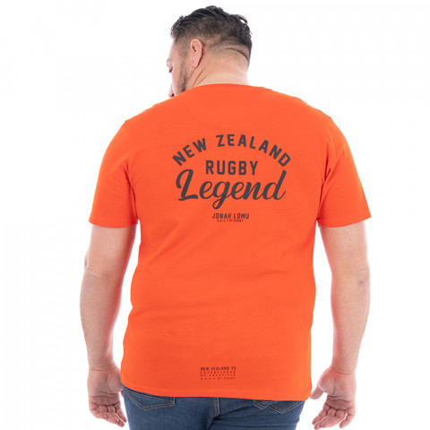T-shirt orange Jonah Lomu by Ruckfield - GOTS