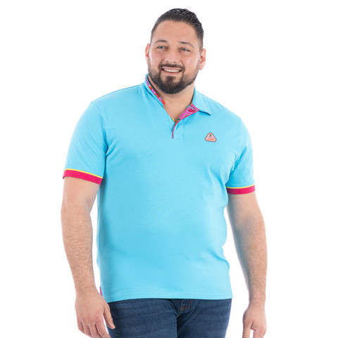 Polo à manches courtes bleu Ruckfield X Haribo - GOTS