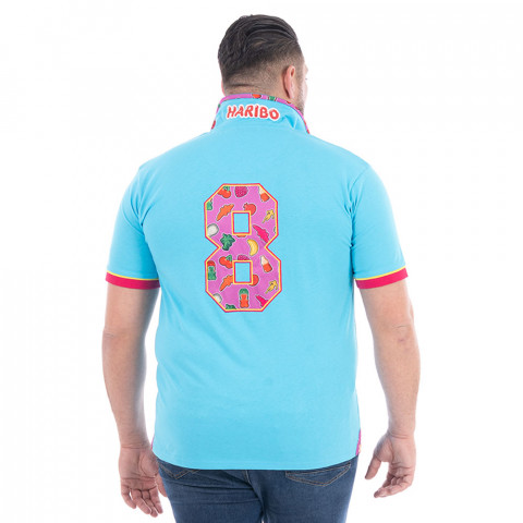 Polo à manches courtes bleu Ruckfield X Haribo - GOTS