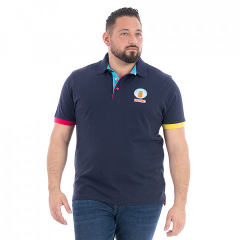 Polo bleu marine à manches courtes Ruckfield X Haribo - GOTS