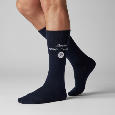 Ruckfield navy blue socks "Monday kickoff"