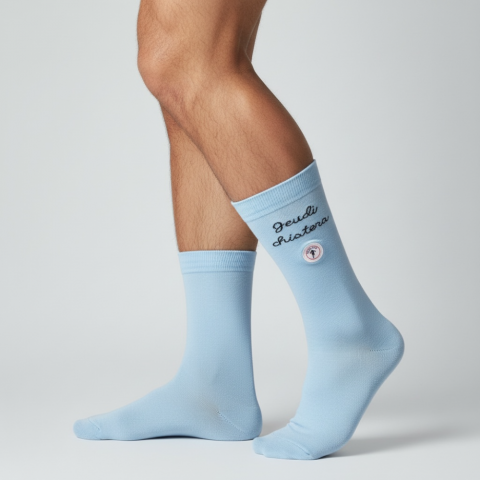Ruckfield sky blue socks "Jeudi chistera"