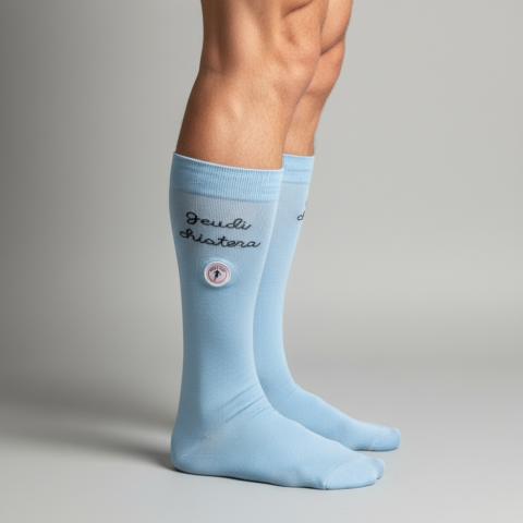 Ruckfield sky blue socks "Jeudi chistera"