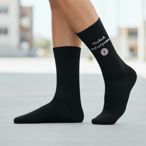 Ruckfield black socks "Vendredi tout est permis" (Anything goes on Friday)