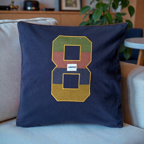 Ruck'cyclé cushion cover navy blue 