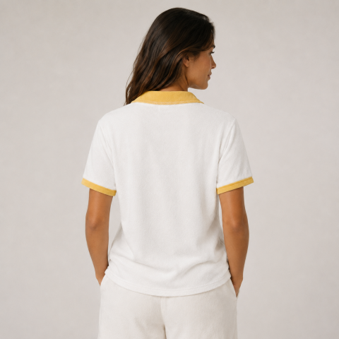 Polo Jaune Éponge Femme