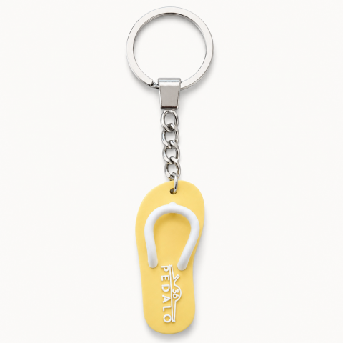 Porte-Clés Tong Jaune Pédalo