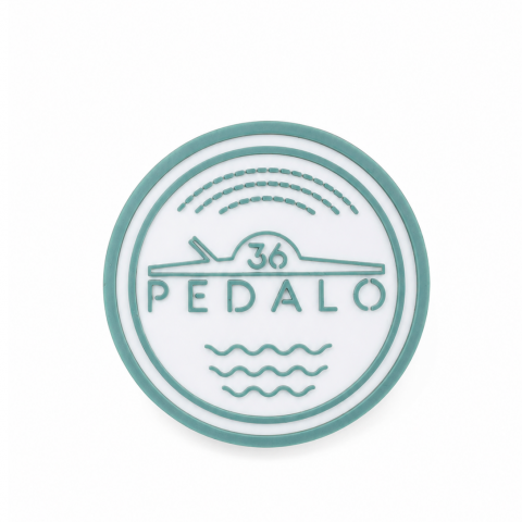 Magnet Rond Logo Pédalo Vert Sauge