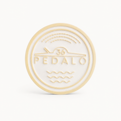 Magnet Rond Logo Pédalo Jaune