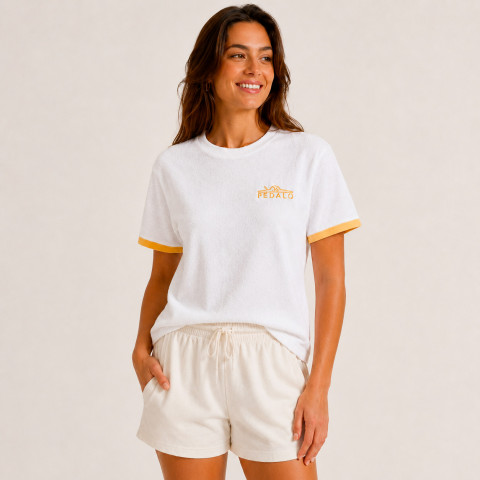 T-Shirt Jaune Éponge Femme