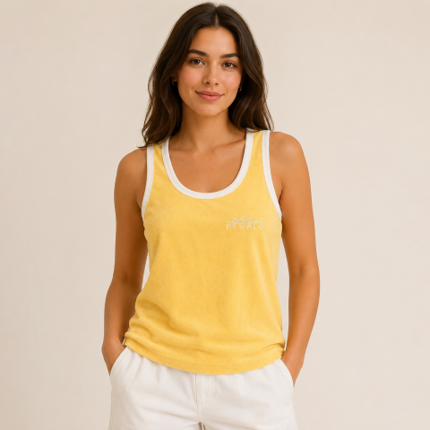 Débardeur Jaune Éponge Femme