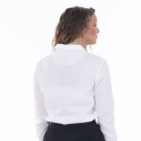 Ruckfield white long-sleeved shirt for women