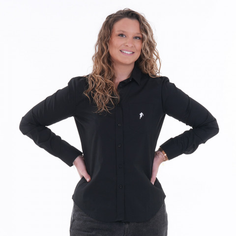 Women's long-sleeved shirt Ruckfield black