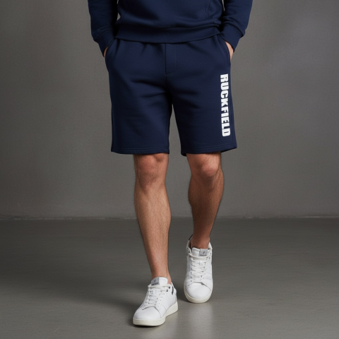 Navy blue fleece Bermuda shorts Ruckfield
