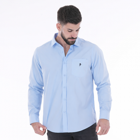 Chemise à manches longues Ruckfield bleu ciel