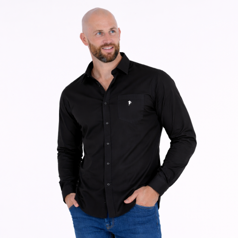 Chemise à manches longues Ruckfield noir