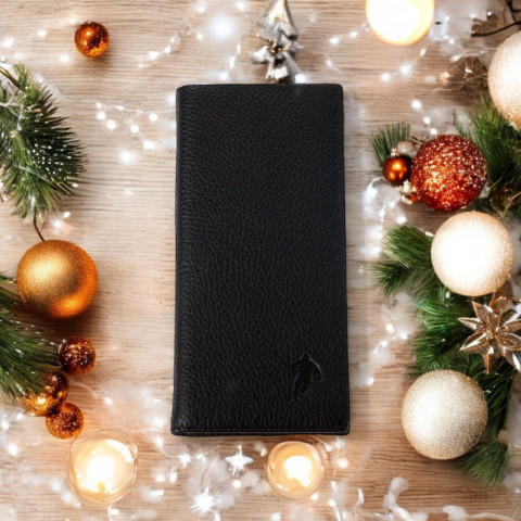 Long leather card case