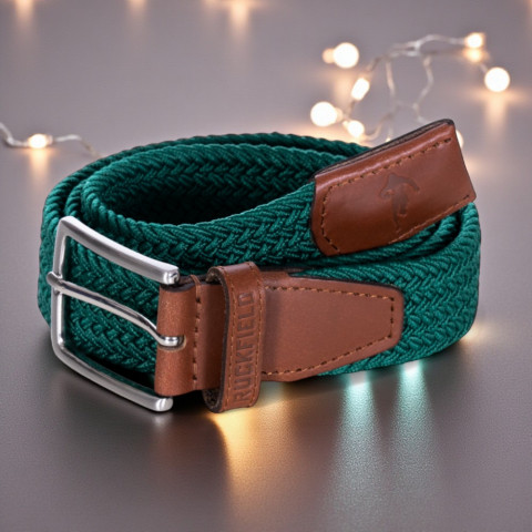 Dark green stretch belt
