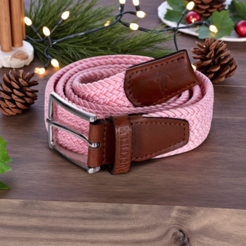 Light pink stretch belt