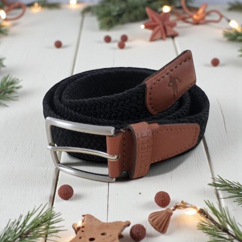 Black stretch belt