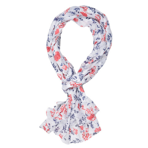 White flowers scarf